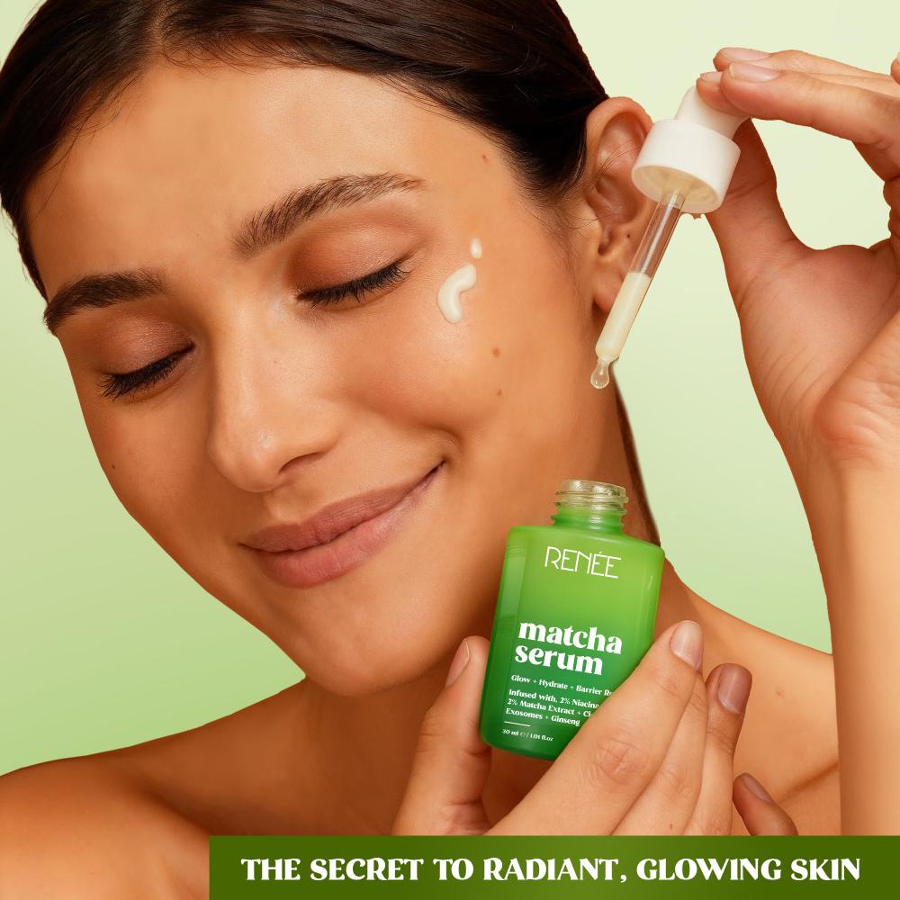 RENEE Matcha Face Serum For Hydration and Glow, 30ml