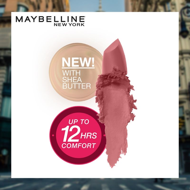 Maybelline New York Color Sensational Creamy Matte Lipstick - 507 Almond Pink