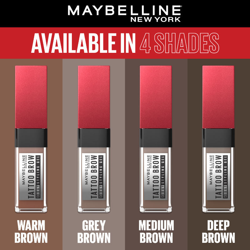Maybelline New York Tattoo Brow 3 Day Styling Brow Gel - Grey Brown