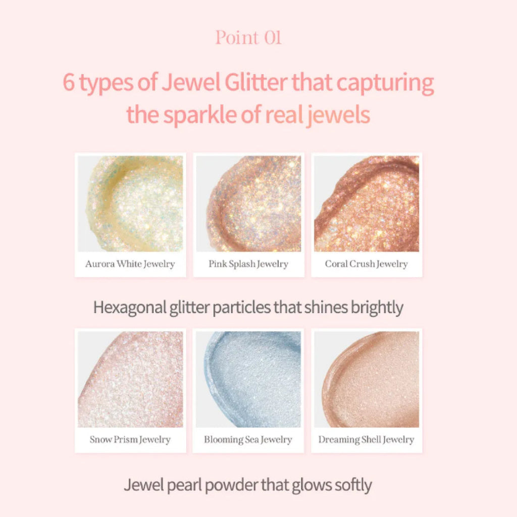 milktouch Fairy Jewel Eye Glitter #3 Coral Crush Jewelry - 7g