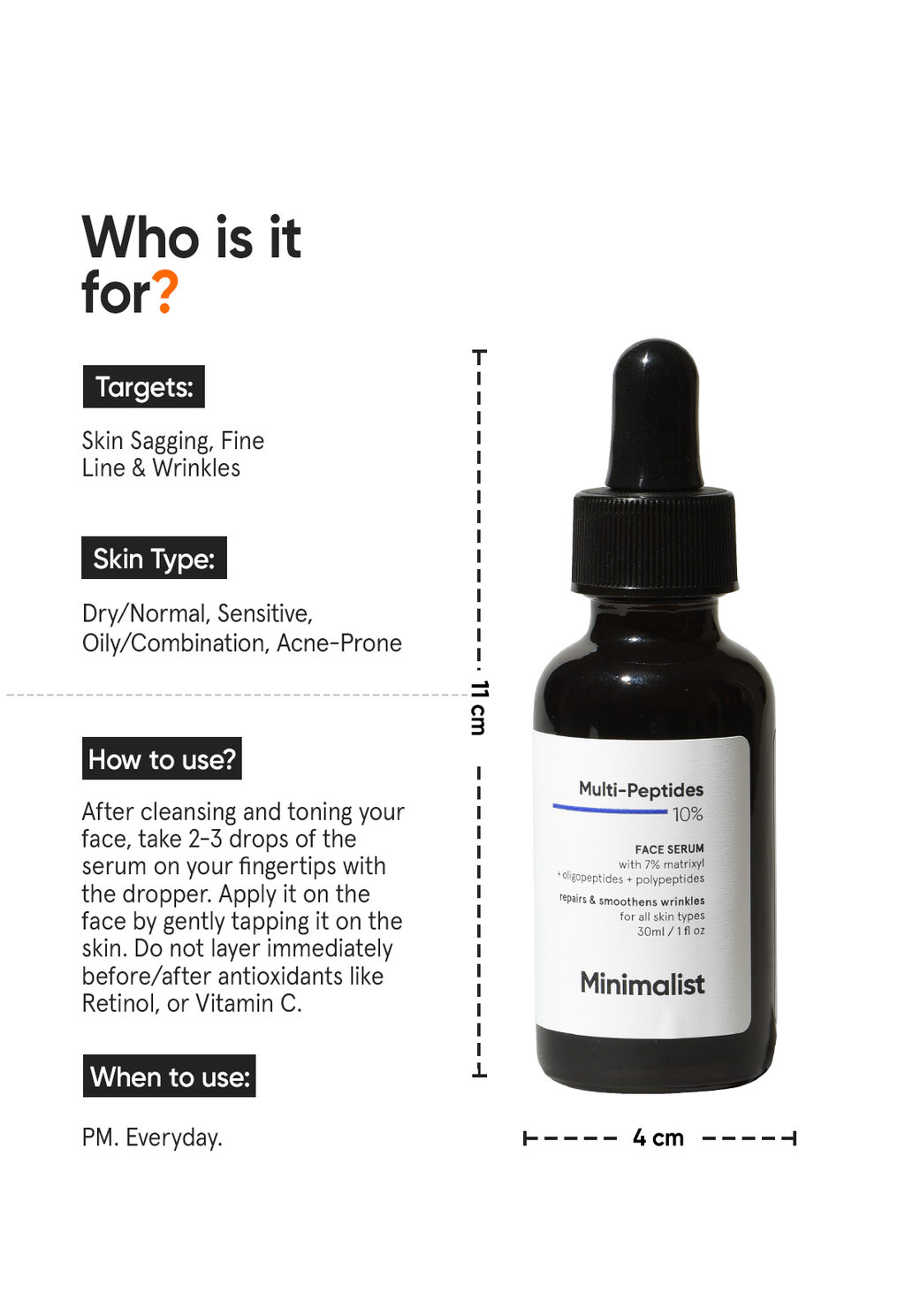 Minimalist Multi-Peptides 10% Face Serum