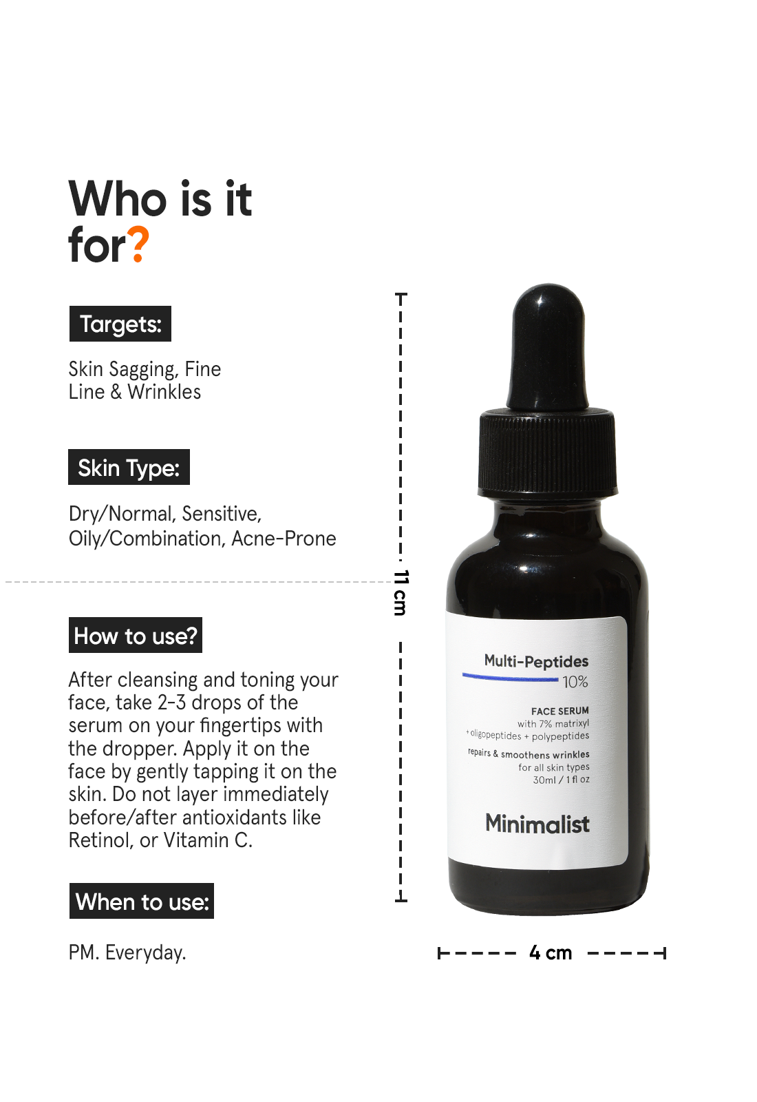 Minimalist Multi-Peptides 10% Face Serum