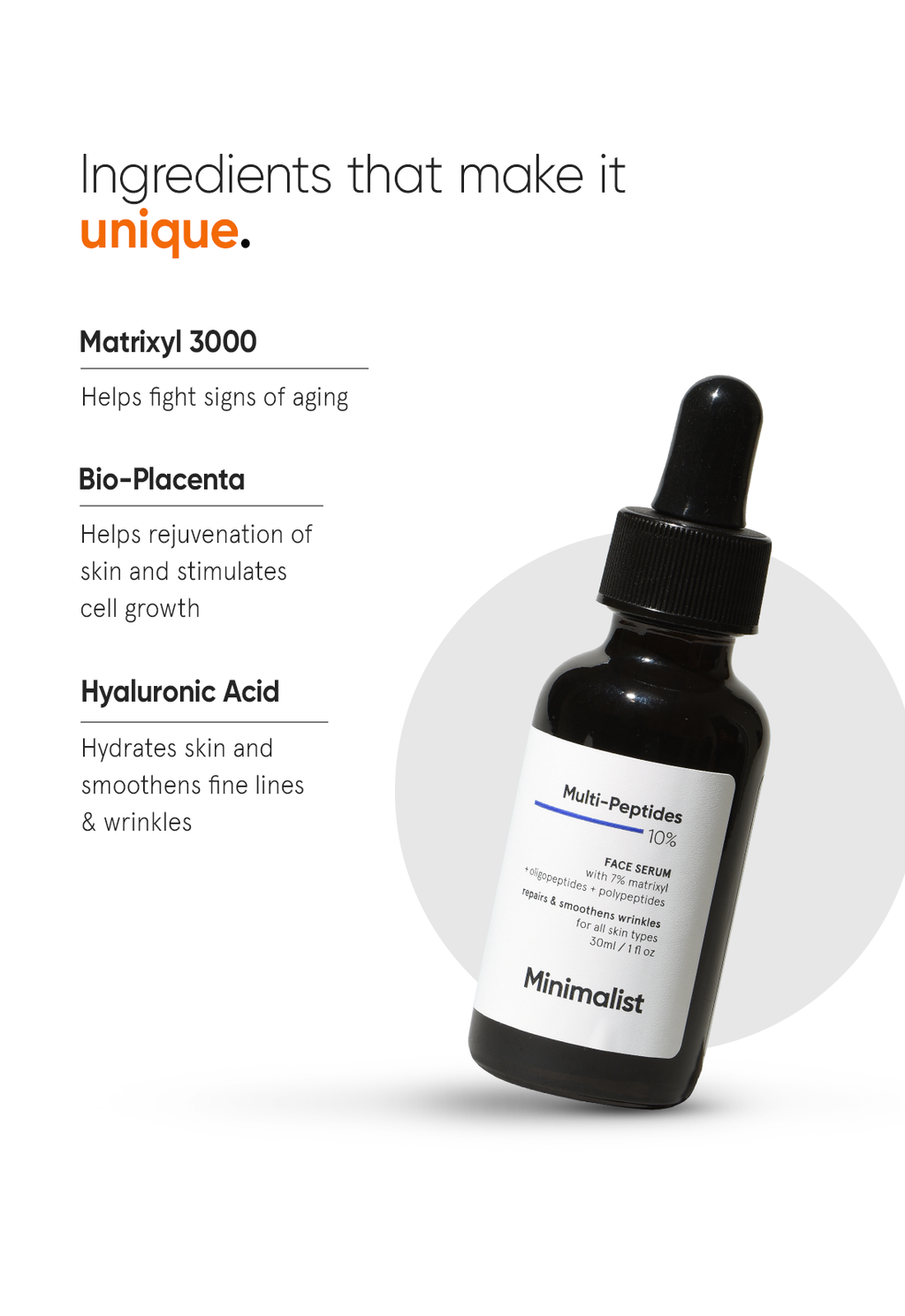Minimalist Multi-Peptides 10% Face Serum