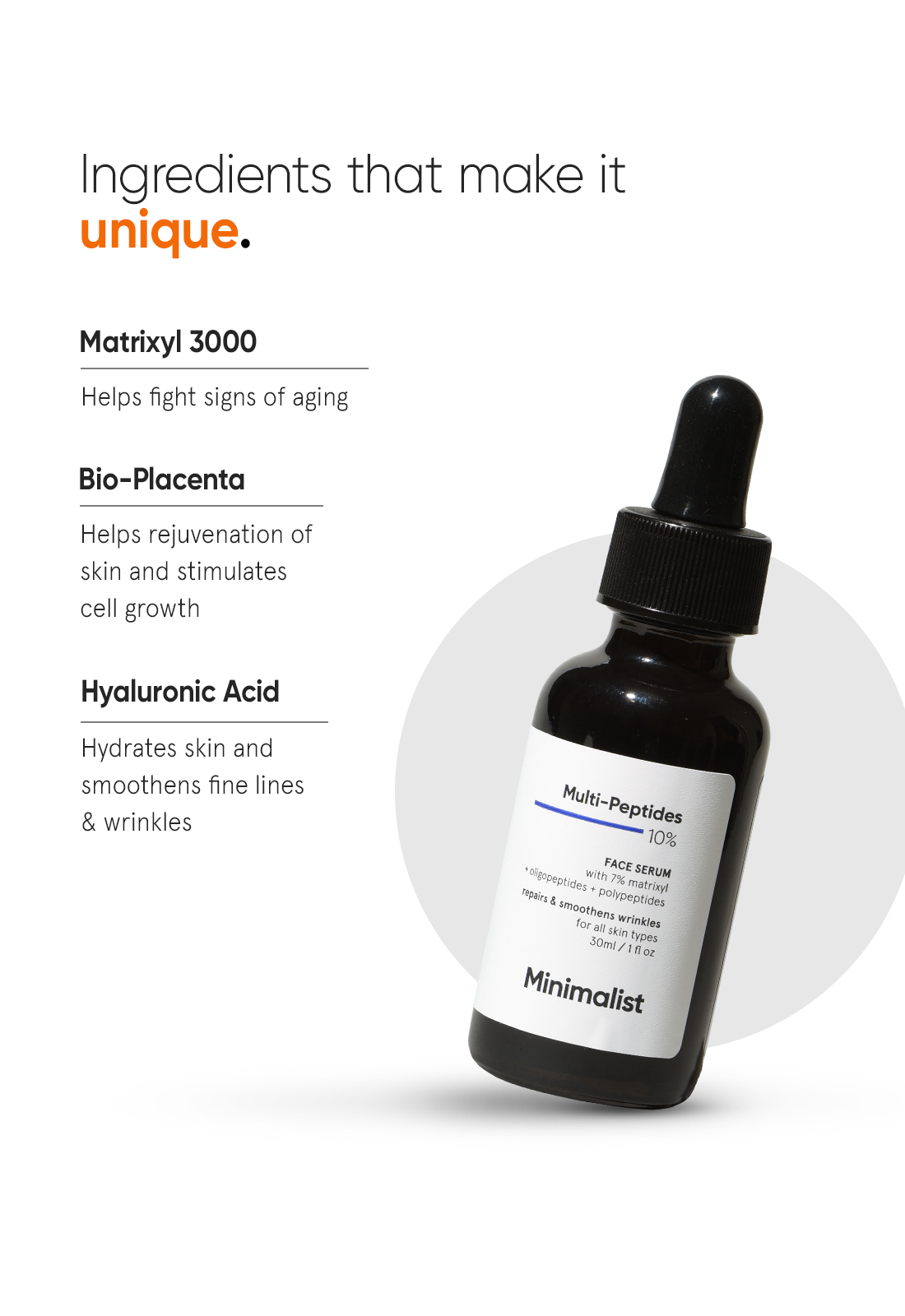 Minimalist Multi-Peptides 10% Face Serum