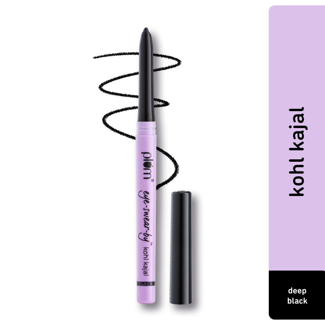 Plum Eye-Swear-By Kohl Kajal - Deep Black