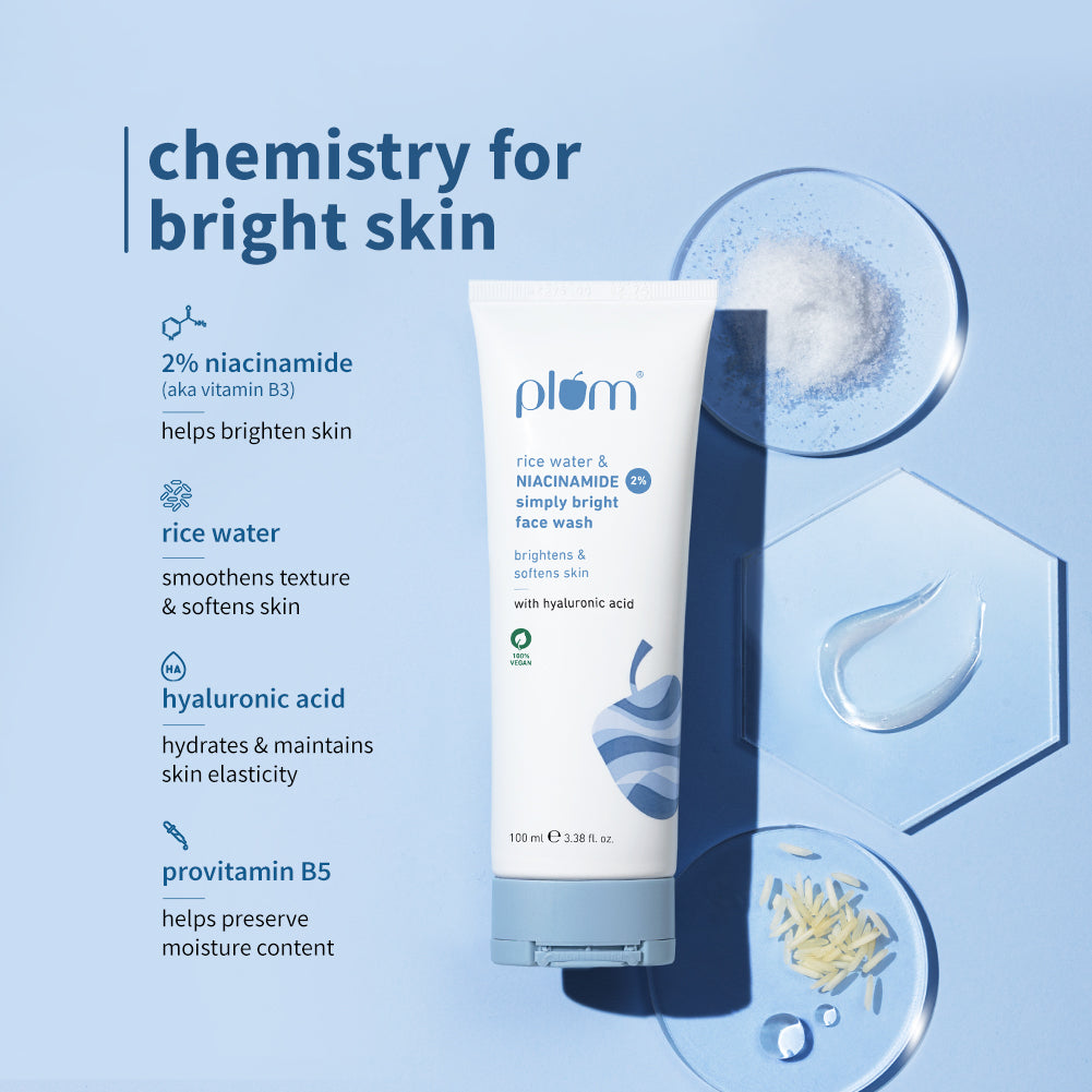 Plum 2% Niacinamide & Rice Water Face Wash