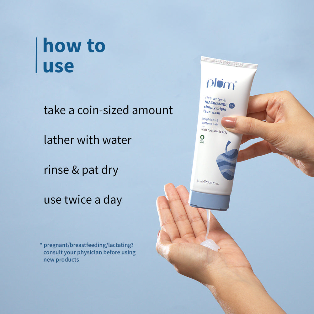 Plum 2% Niacinamide & Rice Water Face Wash