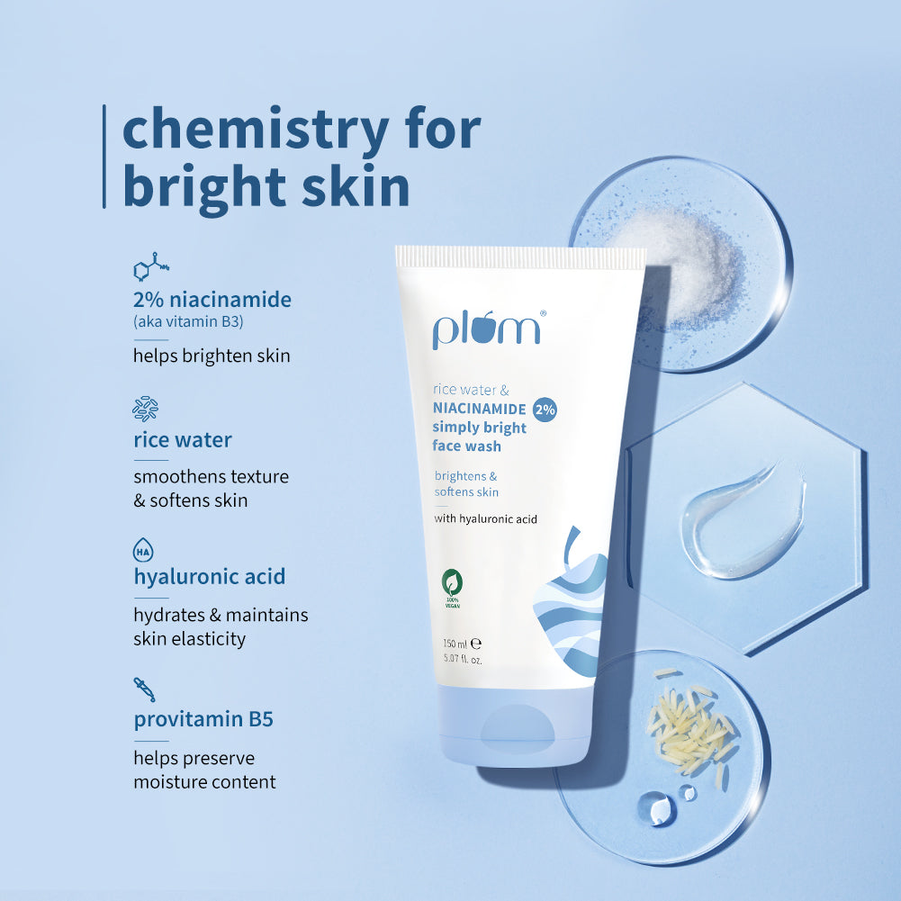 Plum 2% Niacinamide & Rice Water Face Wash