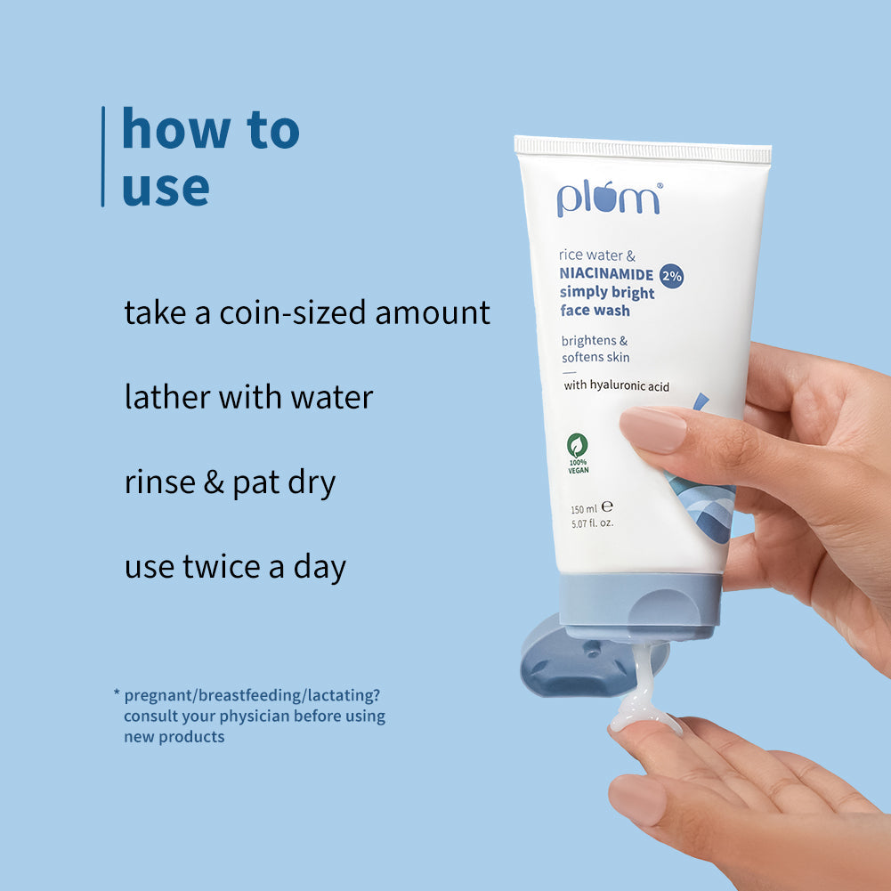 Plum 2% Niacinamide & Rice Water Face Wash