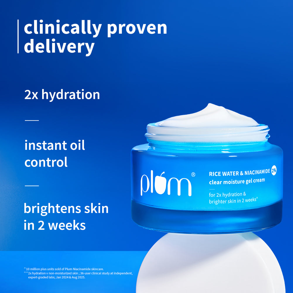 Plum 2% Niacinamide & Rice Water Brightening Gel Moisturizer