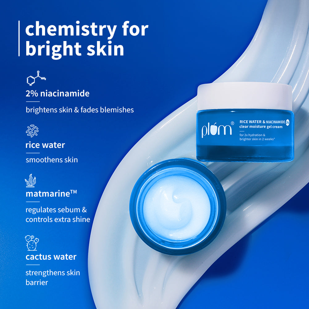 Plum 2% Niacinamide & Rice Water Brightening Gel Moisturizer