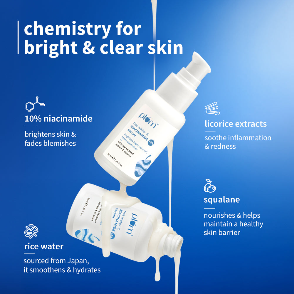 Plum 10% Niacinamide & Rice Water Brightening Face Serum