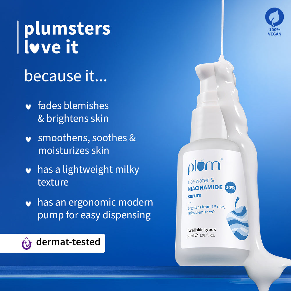 Plum 10% Niacinamide & Rice Water Brightening Face Serum