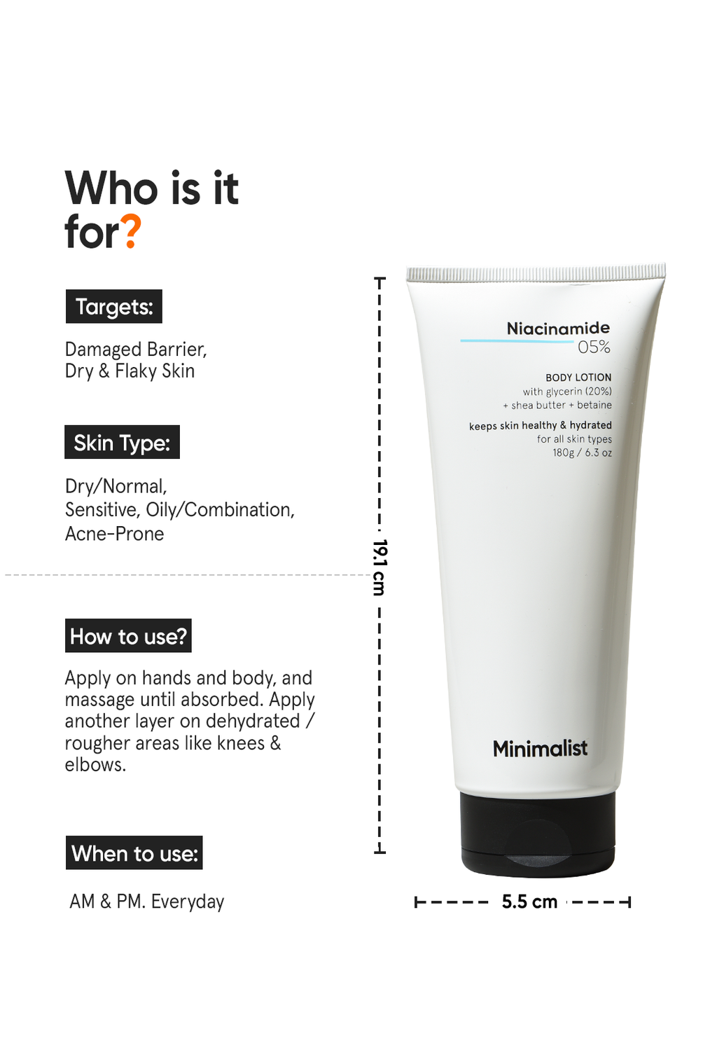 Minimalist Niacinamide 5% Body Lotion