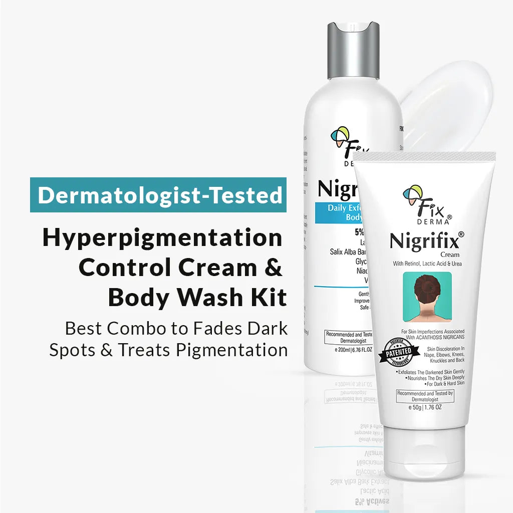 Fixderma Nigrifix Hyperpigmentation Control Cream & Body Wash Kit for Neck, Underarms & Knees