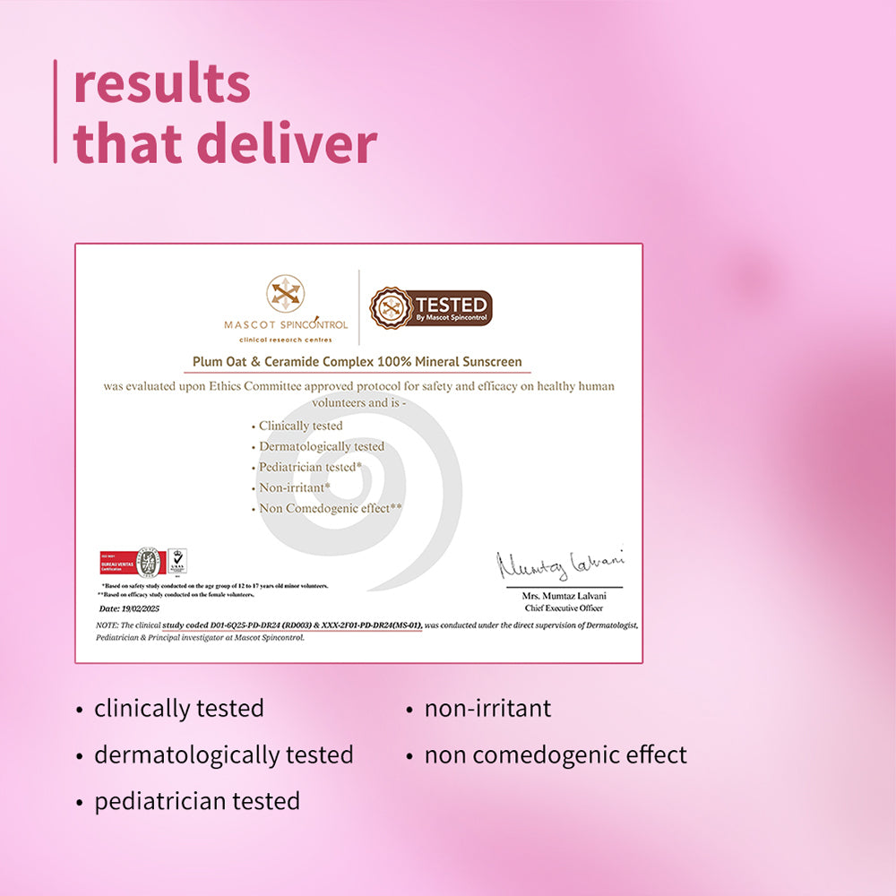 Plum Plum Oat & Ceramide Complex 100% Mineral Sunscreen