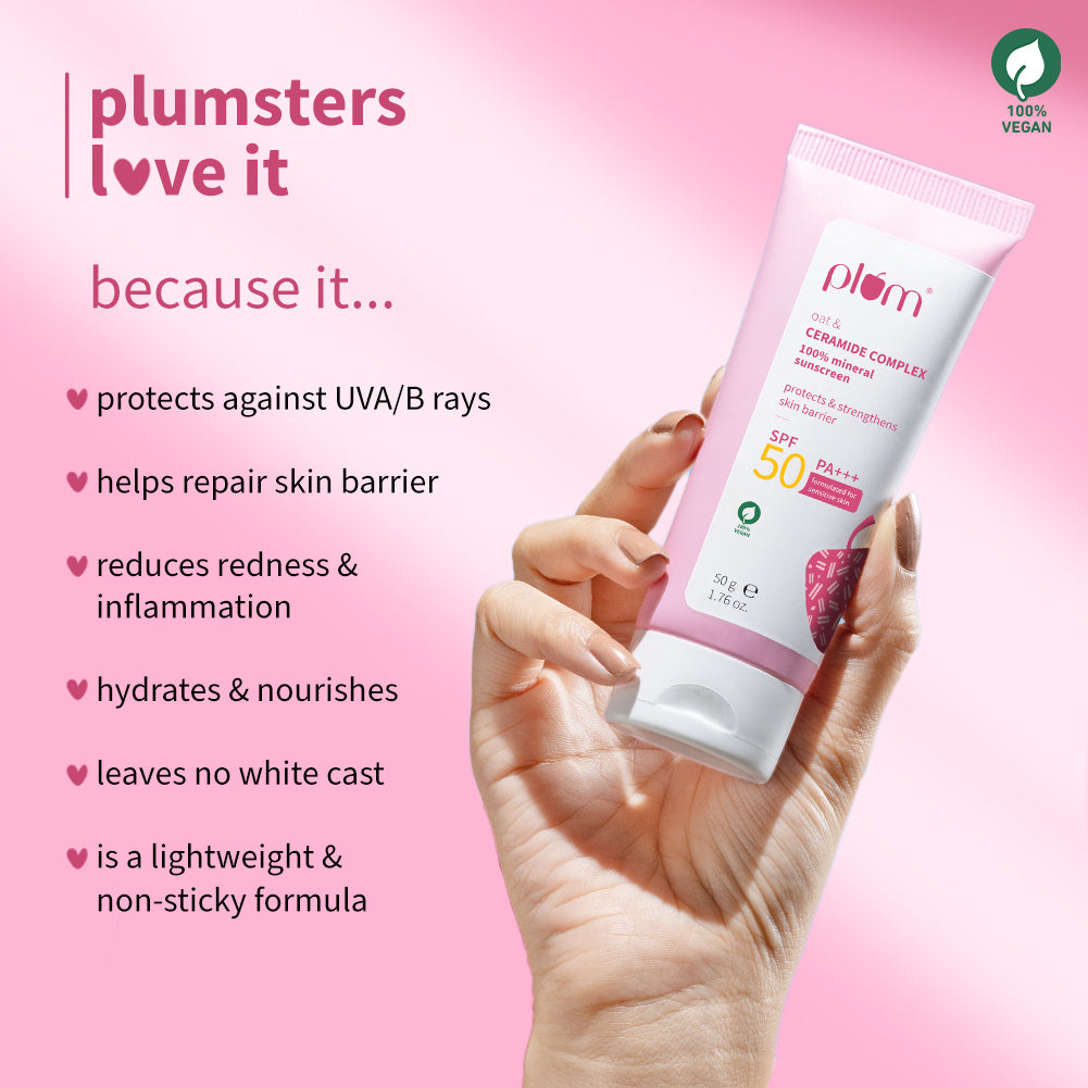 Plum Plum Oat & Ceramide Complex 100% Mineral Sunscreen