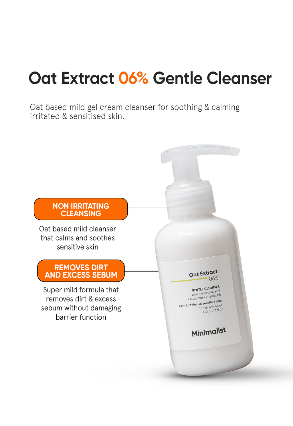 Minimalist Oat Extract 6% Gentle Cleanser