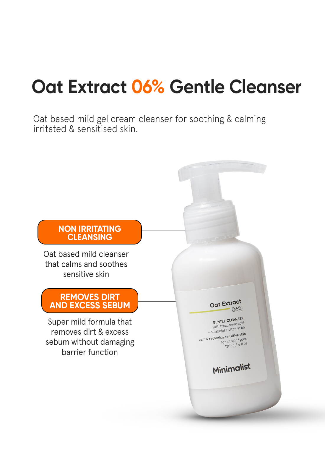 Minimalist Oat Extract 6% Gentle Cleanser