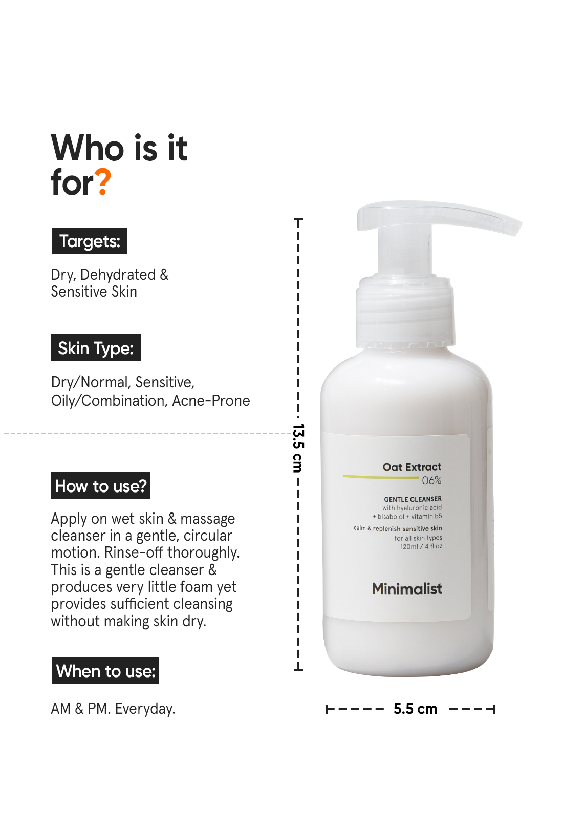 Minimalist Oat Extract 6% Gentle Cleanser