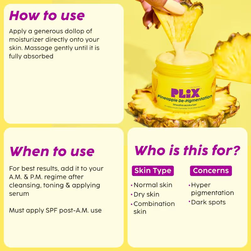Plix Pineapple Depigmentation Regime With Toner, Cleanser & Moisturizer (3 pcs)