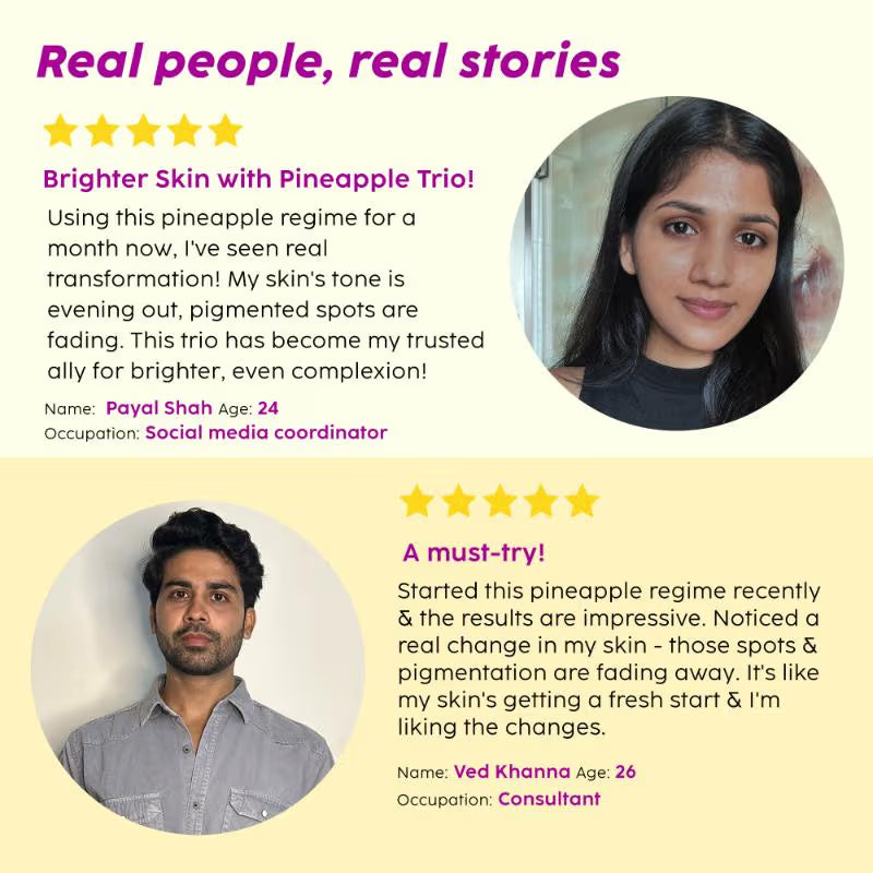 Plix Pineapple Depigmentation Regime With Toner, Cleanser & Moisturizer (3 pcs)