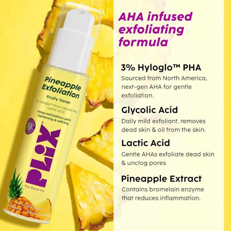 Plix Pineapple Depigmentation Regime With Toner, Cleanser & Moisturizer (3 pcs)