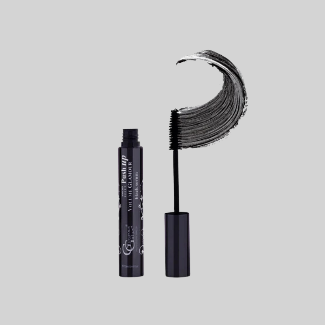 Gorgeous Girl Push Up Volume Glamour Smudge Proof Mascara for Women, Black