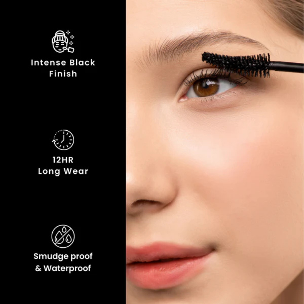Gorgeous Girl Push Up Volume Glamour Smudge Proof Mascara for Women, Black