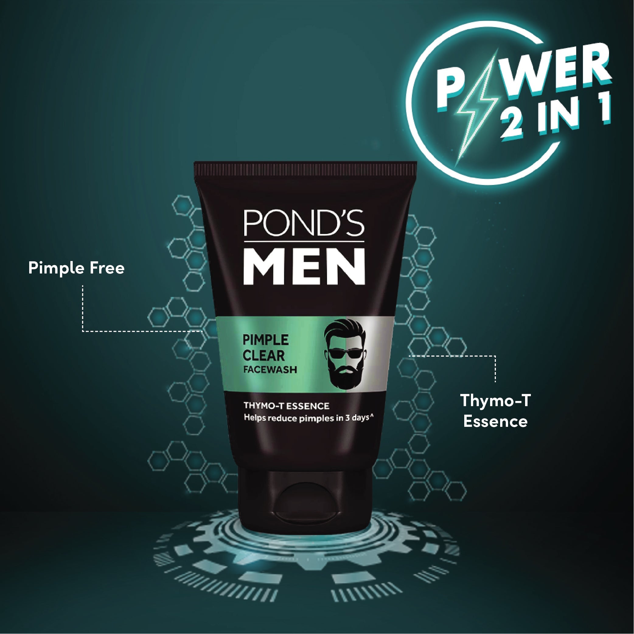 POND'S Men Pimple Clear Facewash With Thymo-T Essence, (100gm)