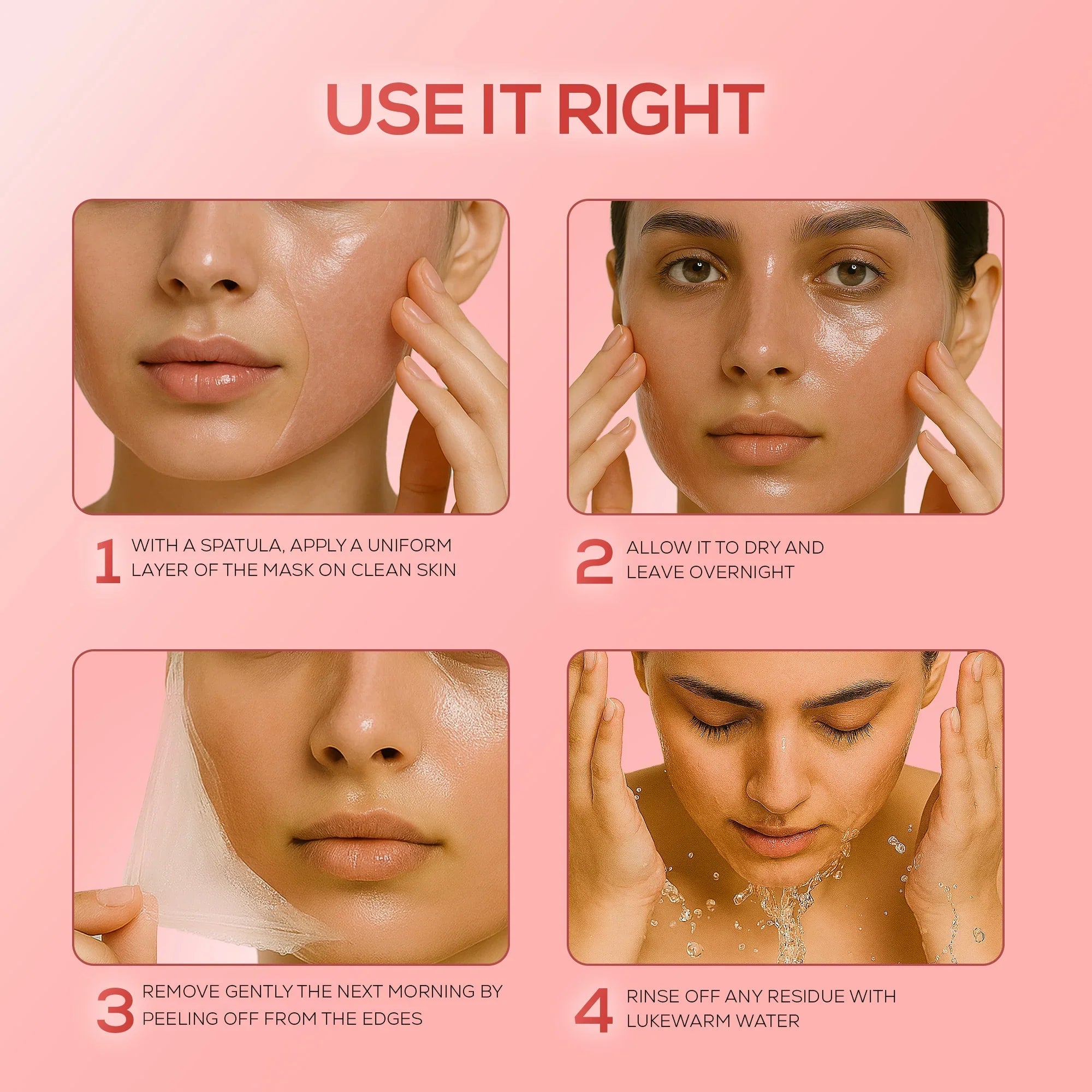 RENEE Pink Therapy Collagen Night Wrapping Anti-Aging Face Mask