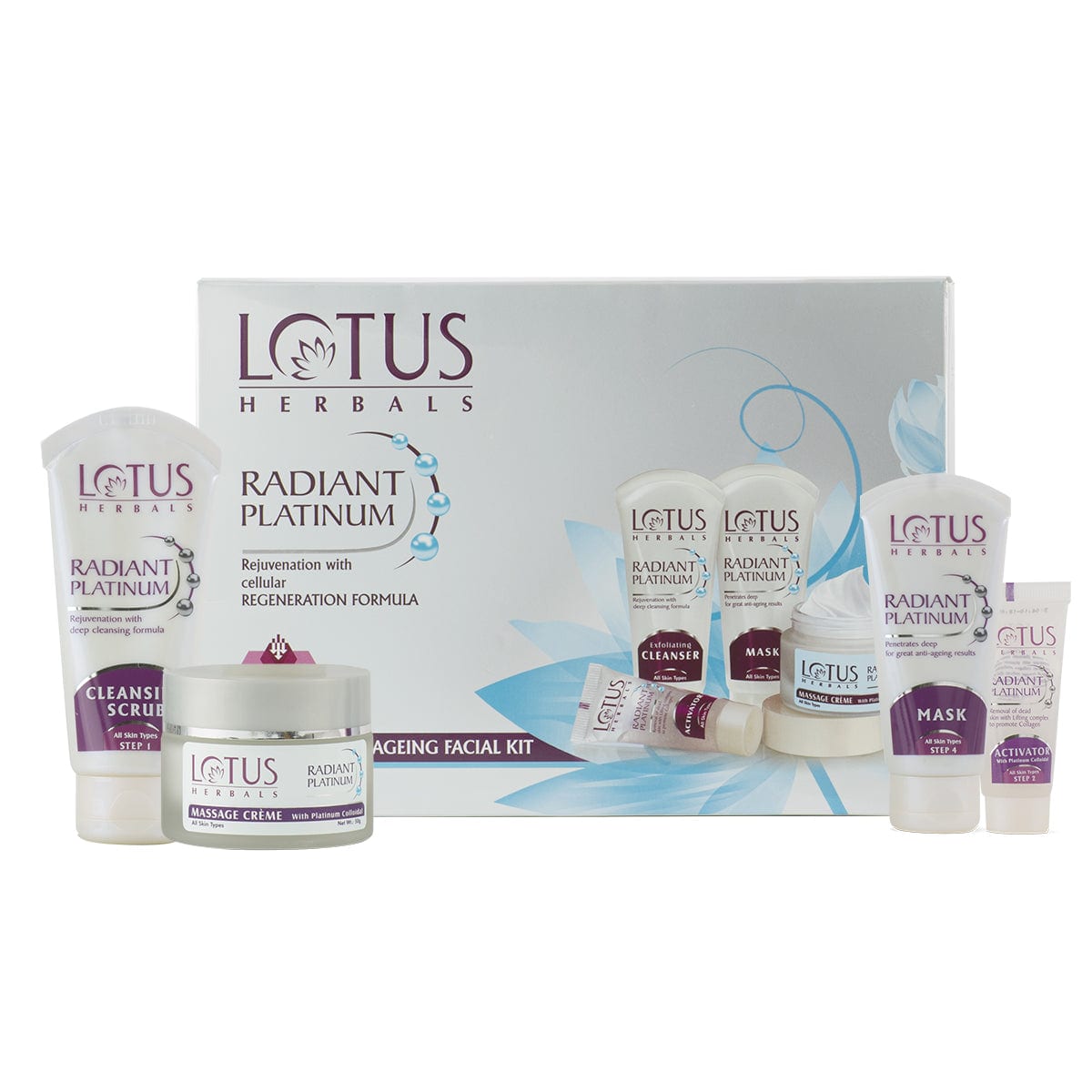 Lotus Radiant Platinum Cellular Anti-Ageing Salon Grade Facial Kit