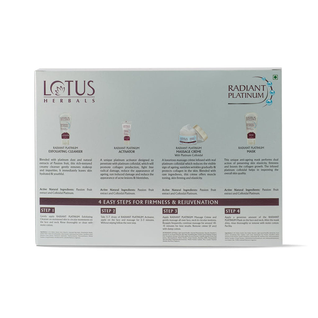 Lotus Radiant Platinum Cellular Anti-Ageing Salon Grade Facial Kit