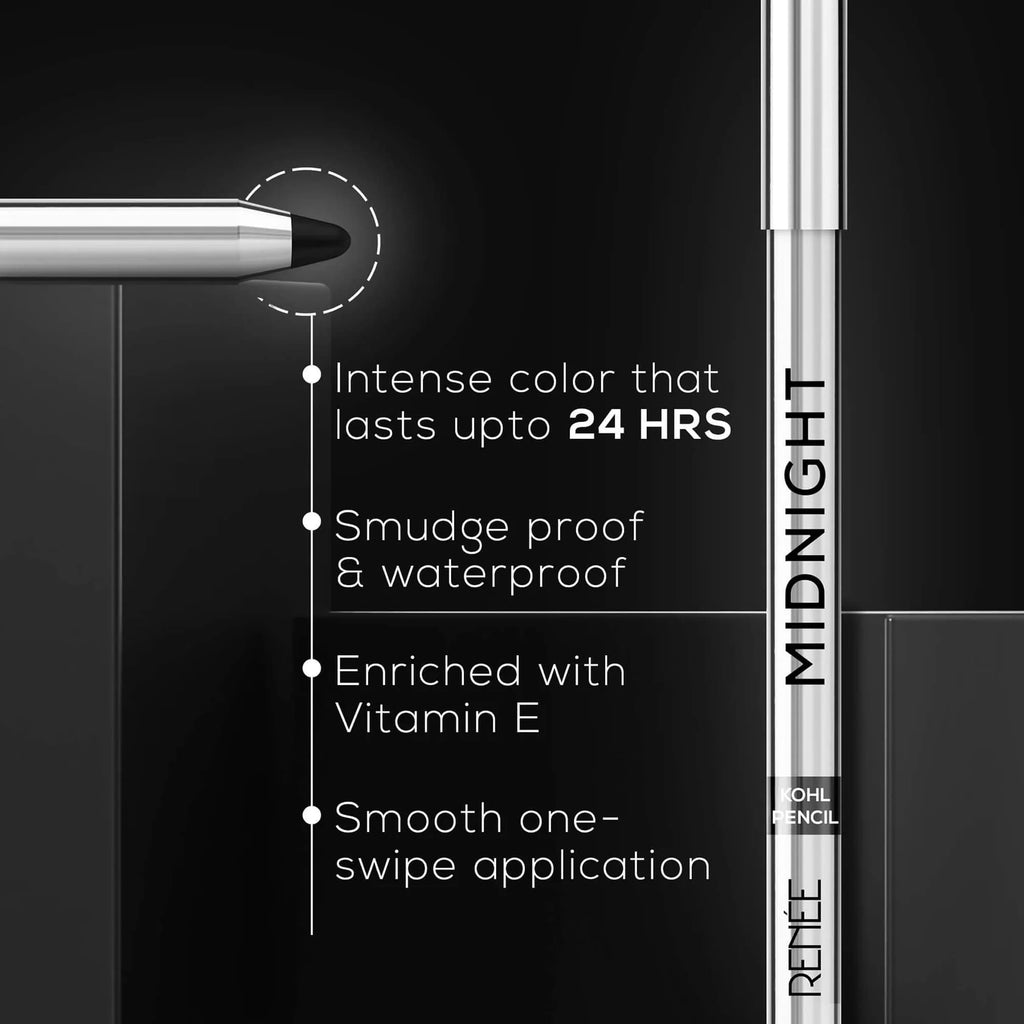 RENEE Midnight Kohl Kajal & Cover Up Hair Powder Combo