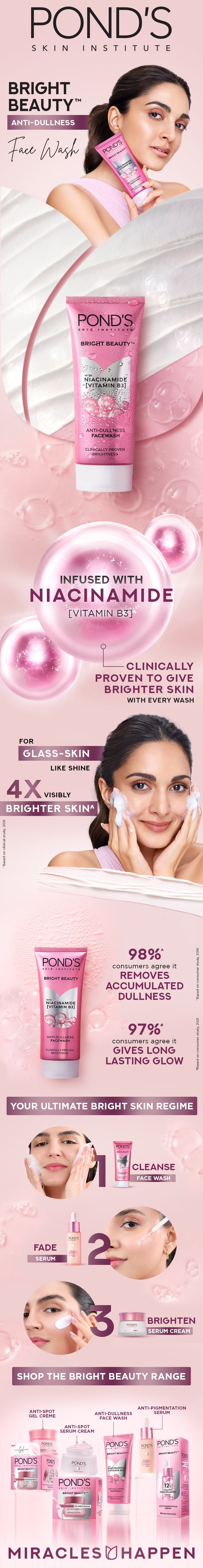 POND'S Bright Beauty Anti-Dullness Facewash with Vitamin B3
