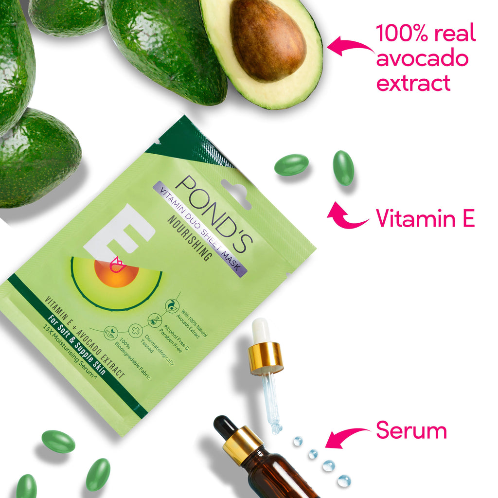 POND'S Vitamin E Nourishing Sheet Mask With 100% Natural Avocado