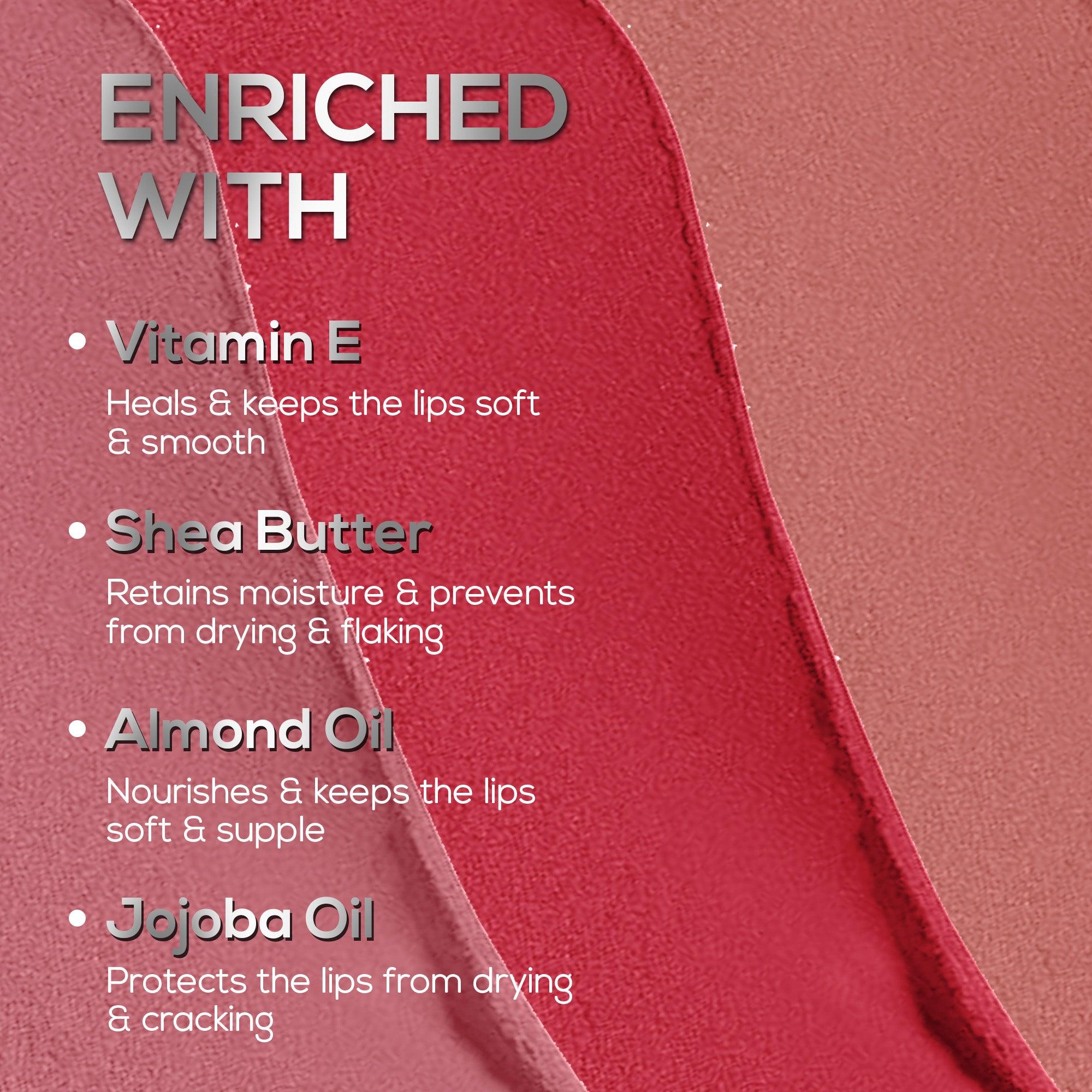 RENEE Prime Matte Lipsticks Trio, 4.5Gm Each