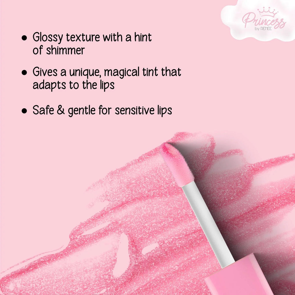 Princess By RENEE Sugar Sparkles Colour Changing Lip Gloss, 4 ml