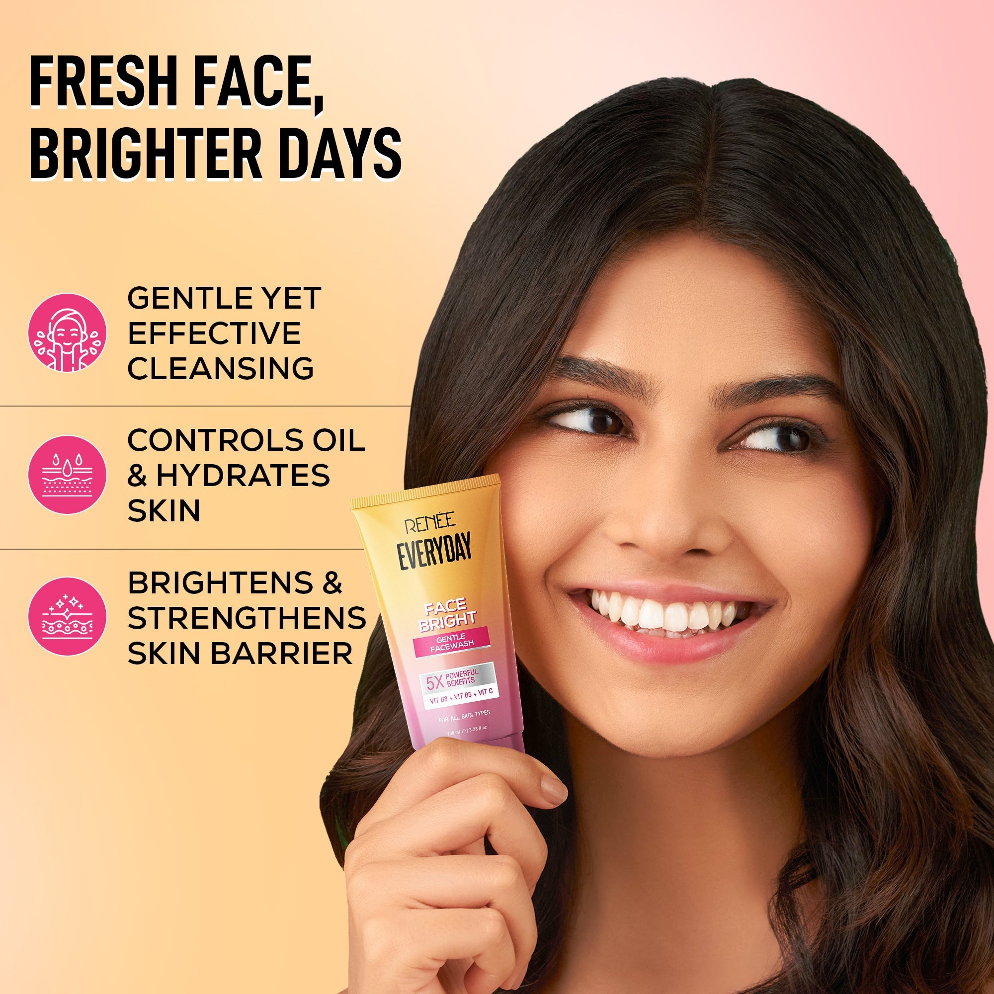 RENEE Everyday Face Bright Serum In Cream For Clear, Bright Skin, Pack of 2