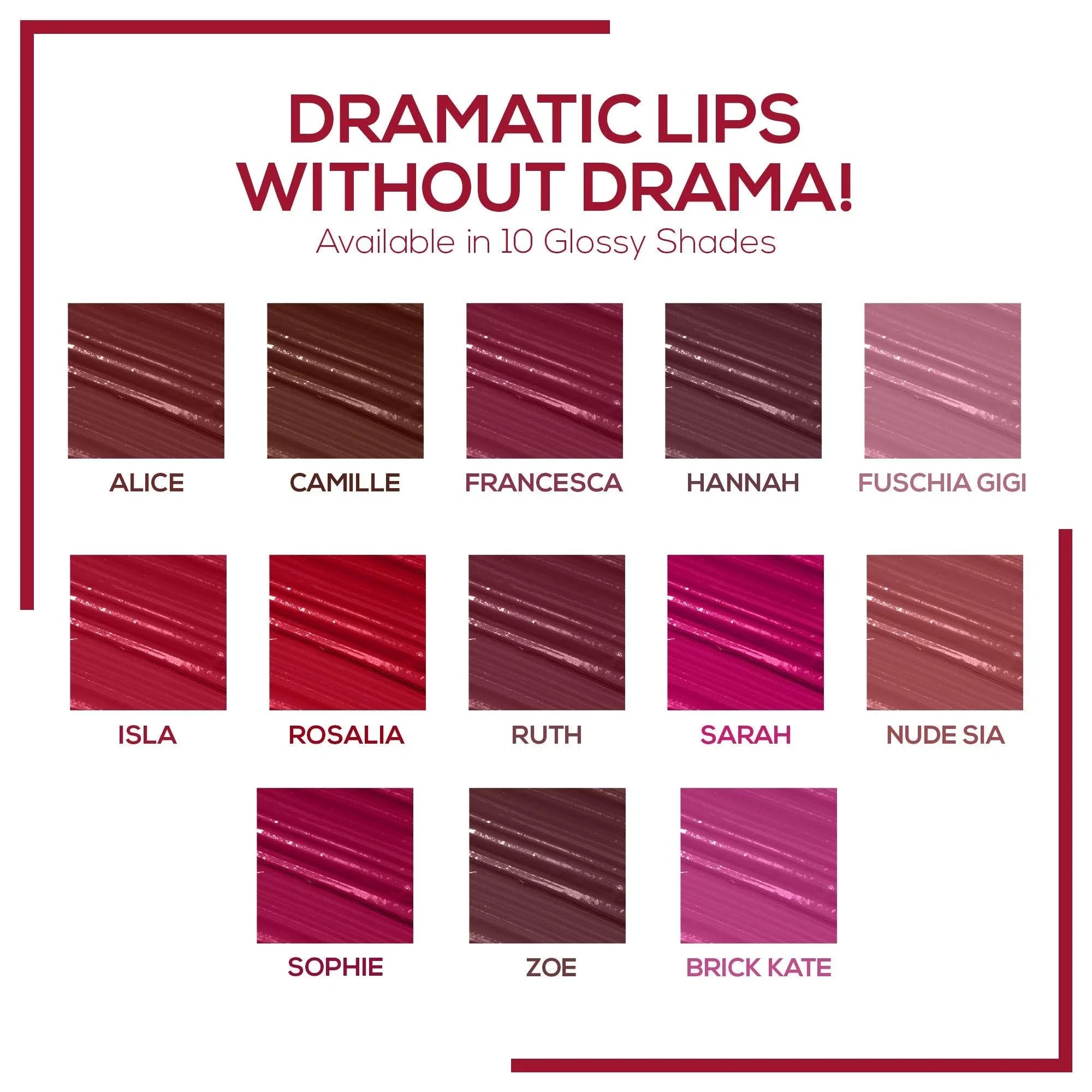 RENEE Gloss Stay - Transfer Proof Glossy Liquid Lip Color, 3.5 ml