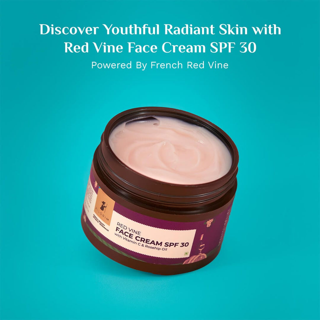 Pilgrim Red Vine Face Cream SPF 30 with Vitamin C & Rosehip Oil (PA+++)