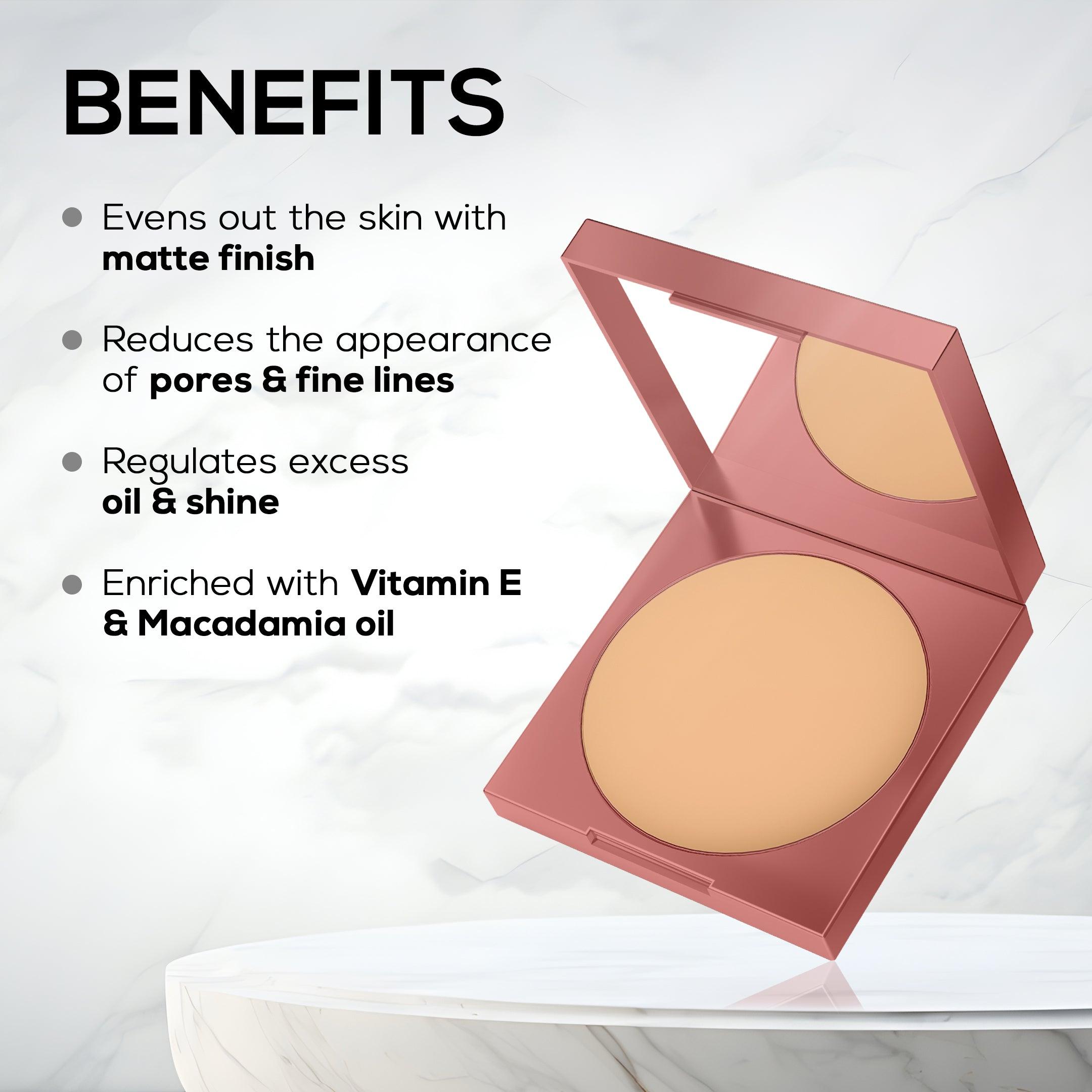 RENEE PRO Power Puff Compact Powder, 9 Gm