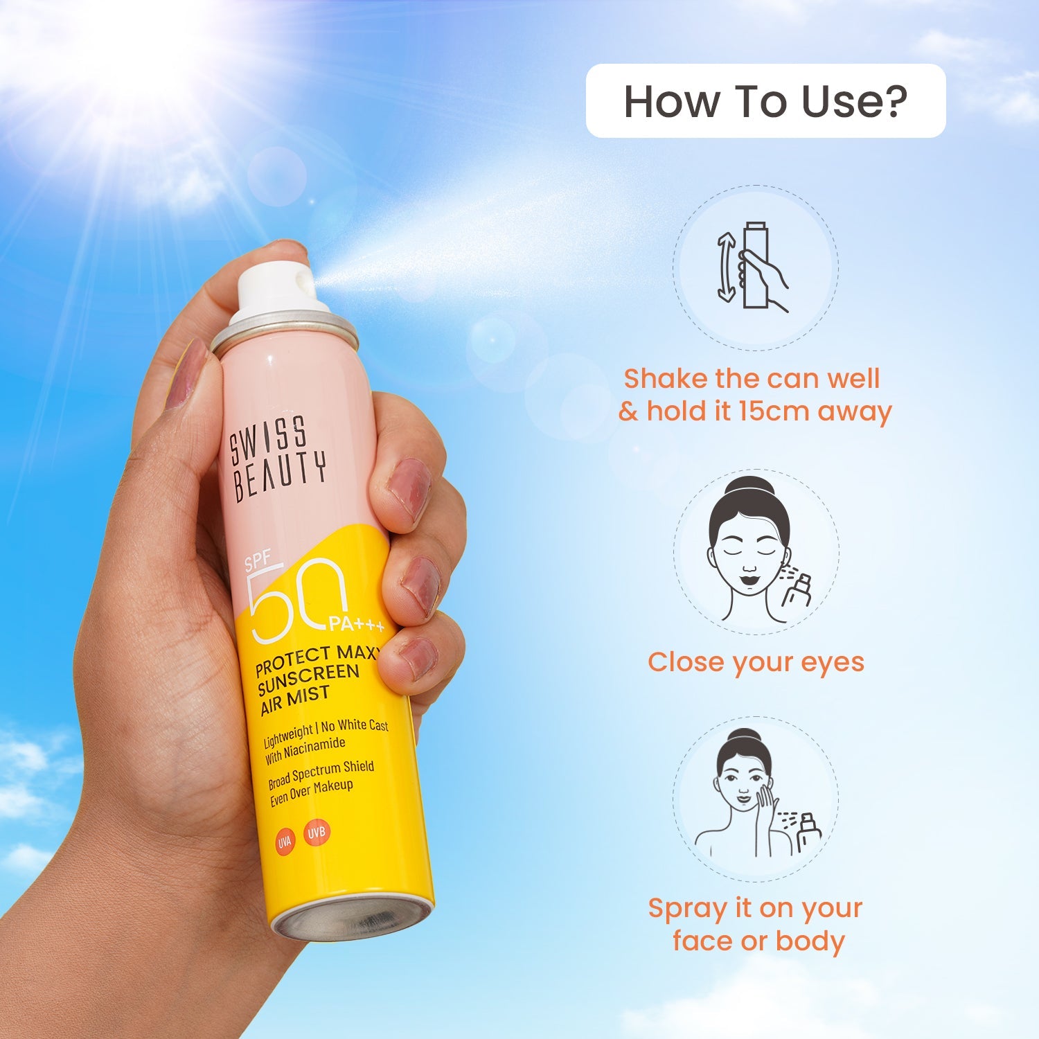 Swiss Beauty Protect Maxx Sunscreen Air Mist