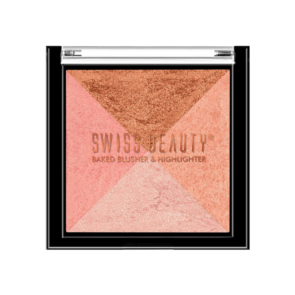 Swiss Beauty 2-in 1- Baked Blusher & Highlighter