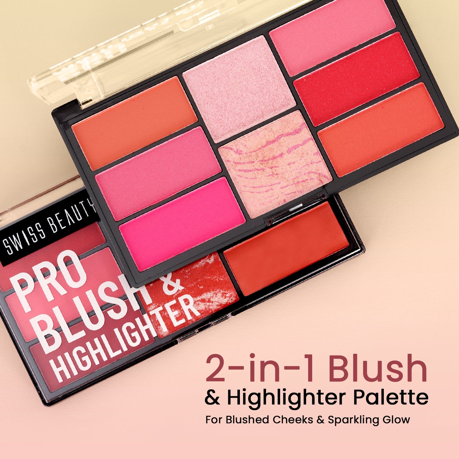Swiss Beauty Pro Blush & Highlighter Palette