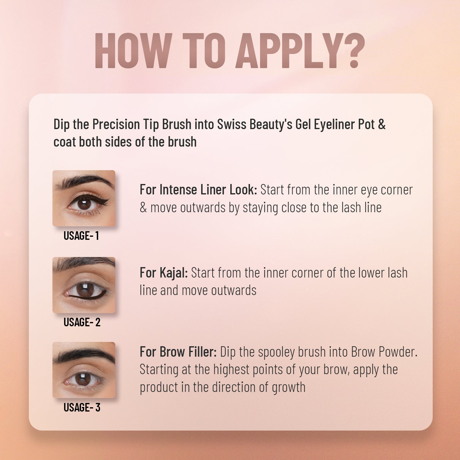 Swiss Beauty Eyebrow & Gel Eyeliner