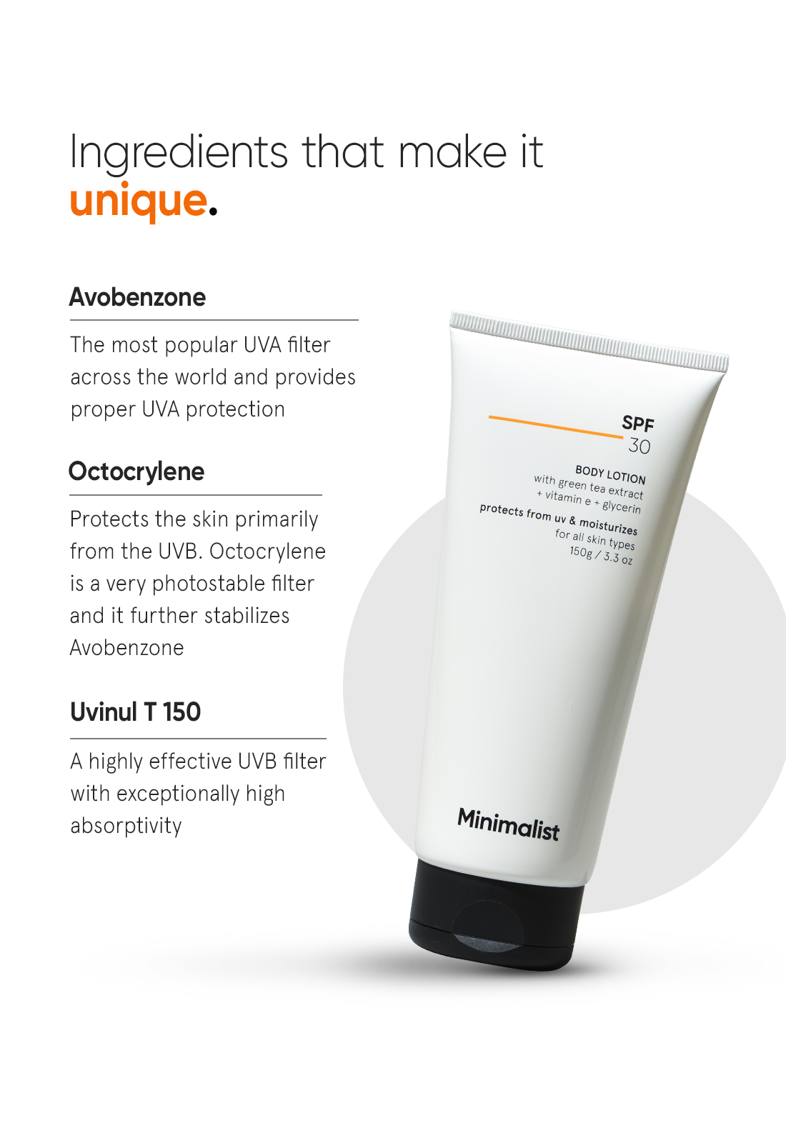 Minimalist SPF 30 Body Lotion