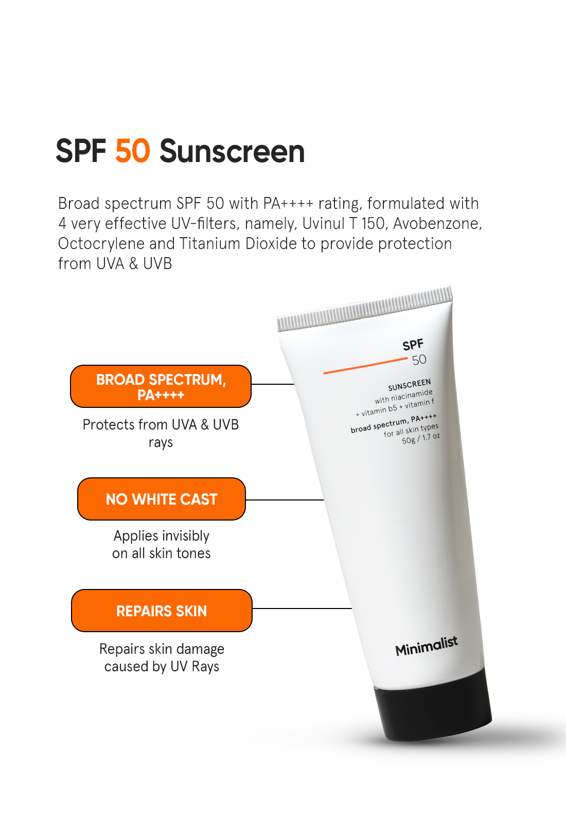 Minimalist SPF 50 Sunscreen