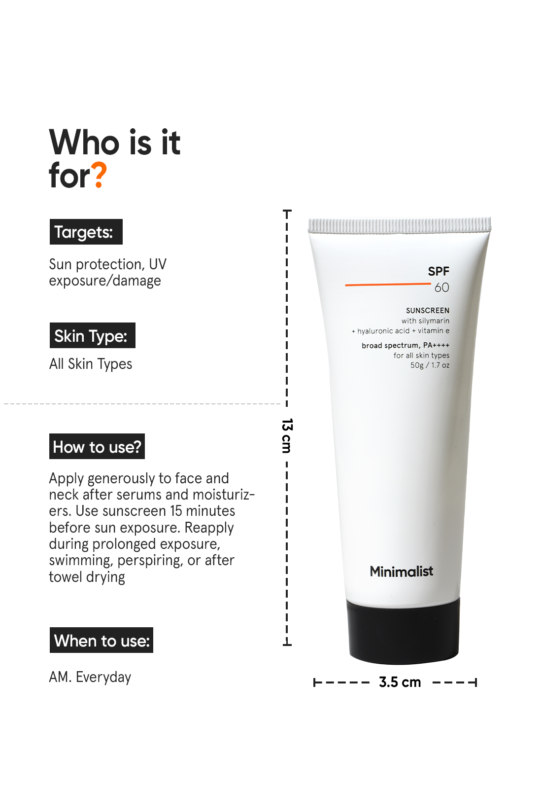 Minimalist SPF 60 Sunscreen