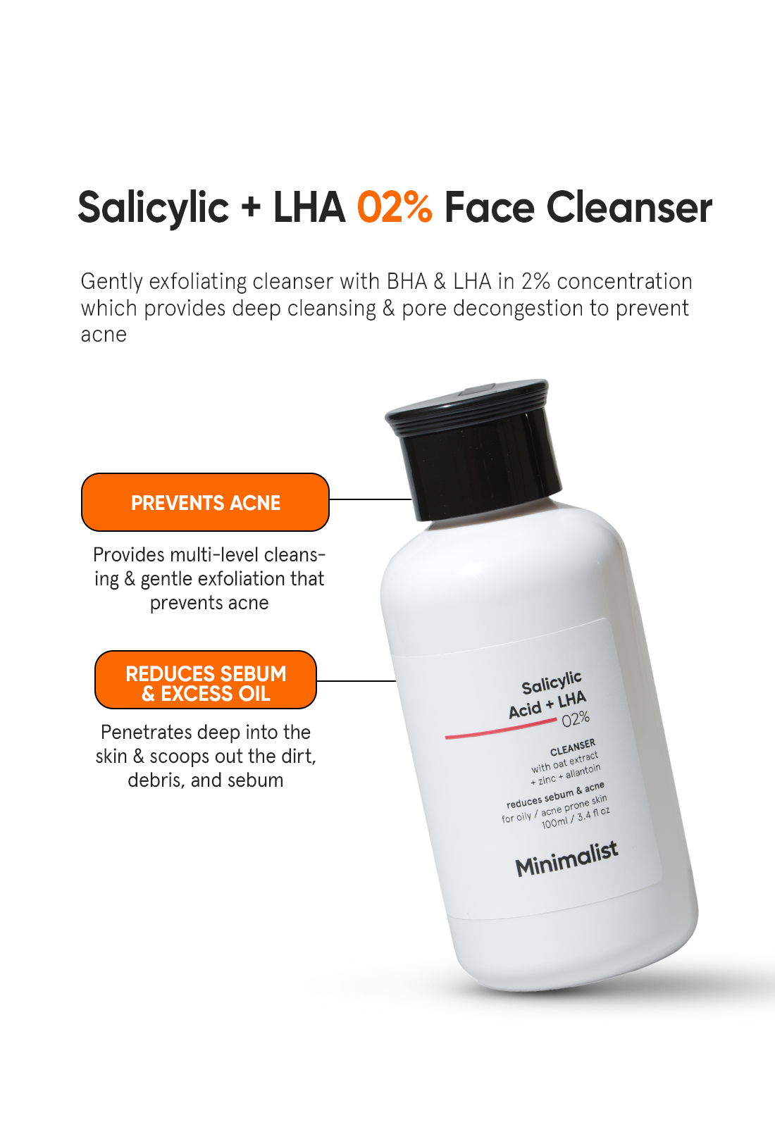 Minimalist Salicylic Acid + LHA 2% Cleanser